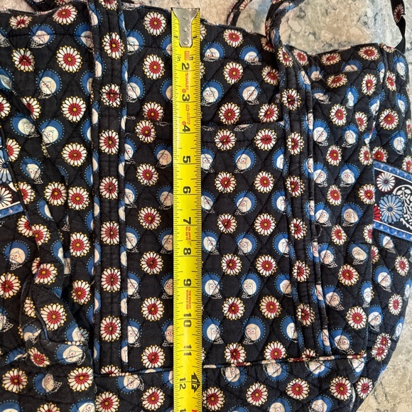 Vera Bradley Night Owl Black and Red Floral Tote - Picture 5 of 8